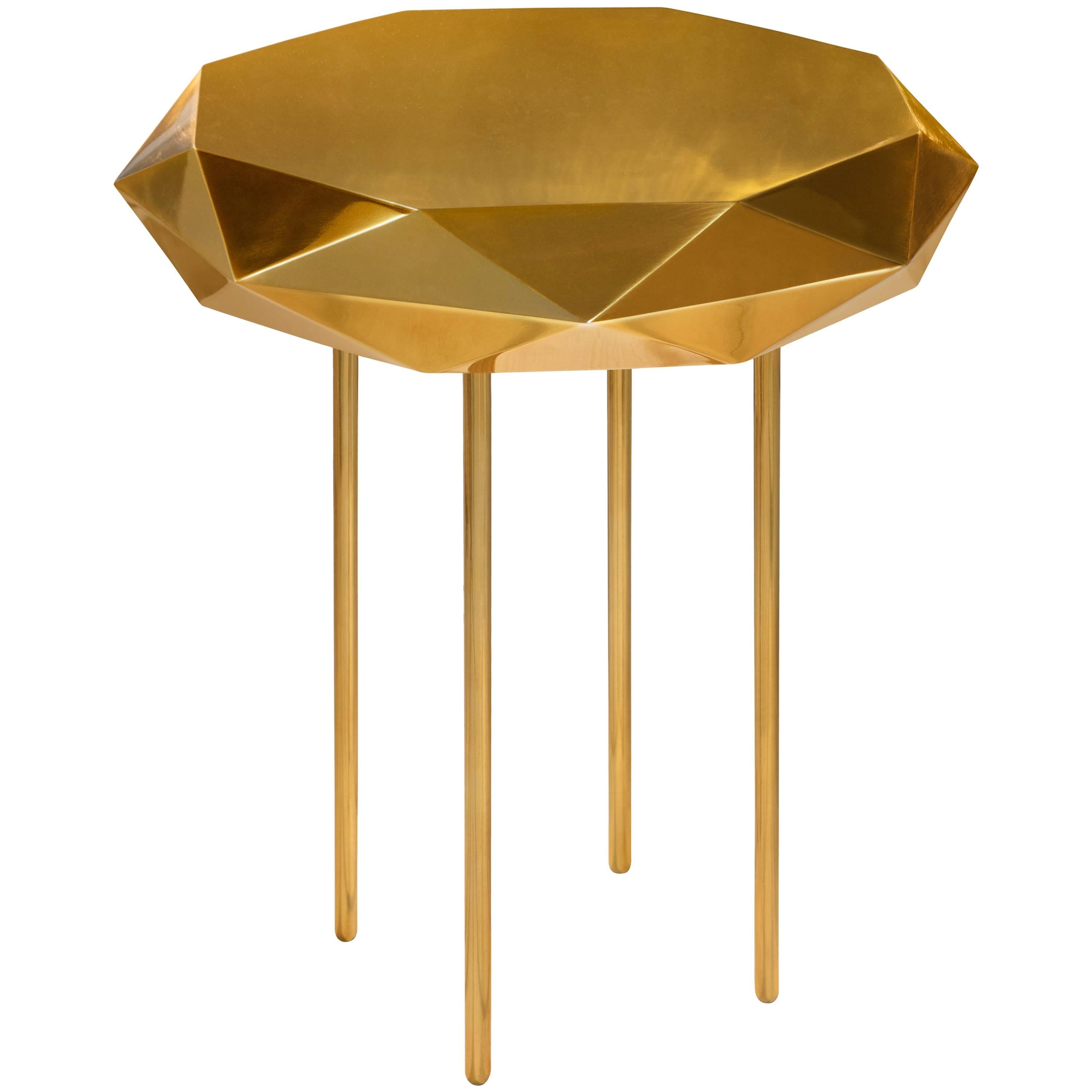 Stella Coffee Table Small Gold by Nika Zupanc for Scarlet Splendour For Sale