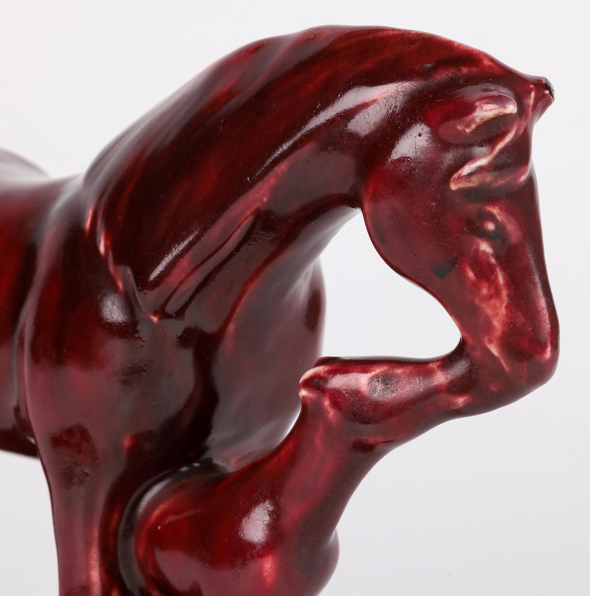 Figura di cavalla e puledro smaltata di Stella Crofts Art Pottery 1944 in vendita 7