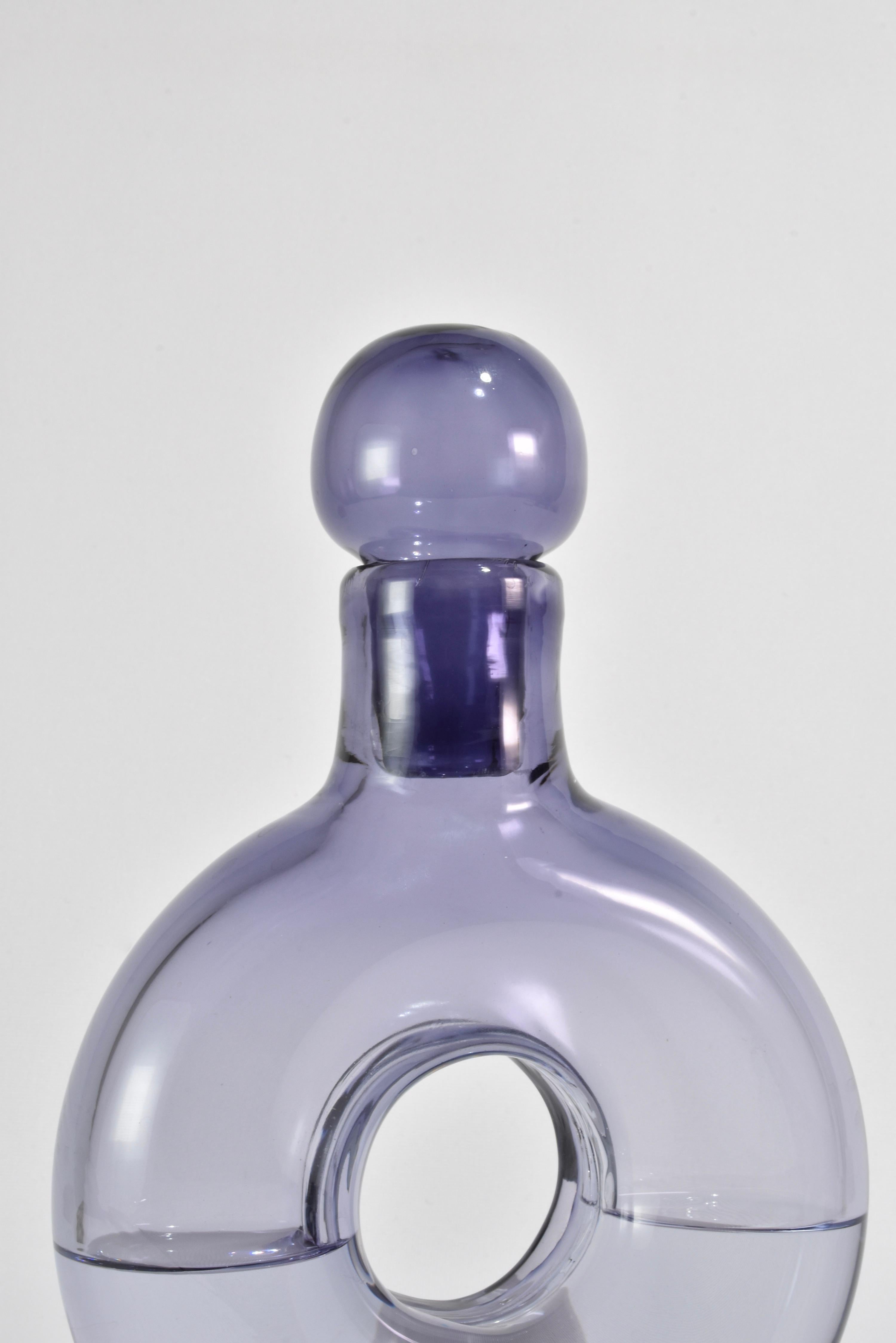 Modern Stella Decanter in Fig For Sale