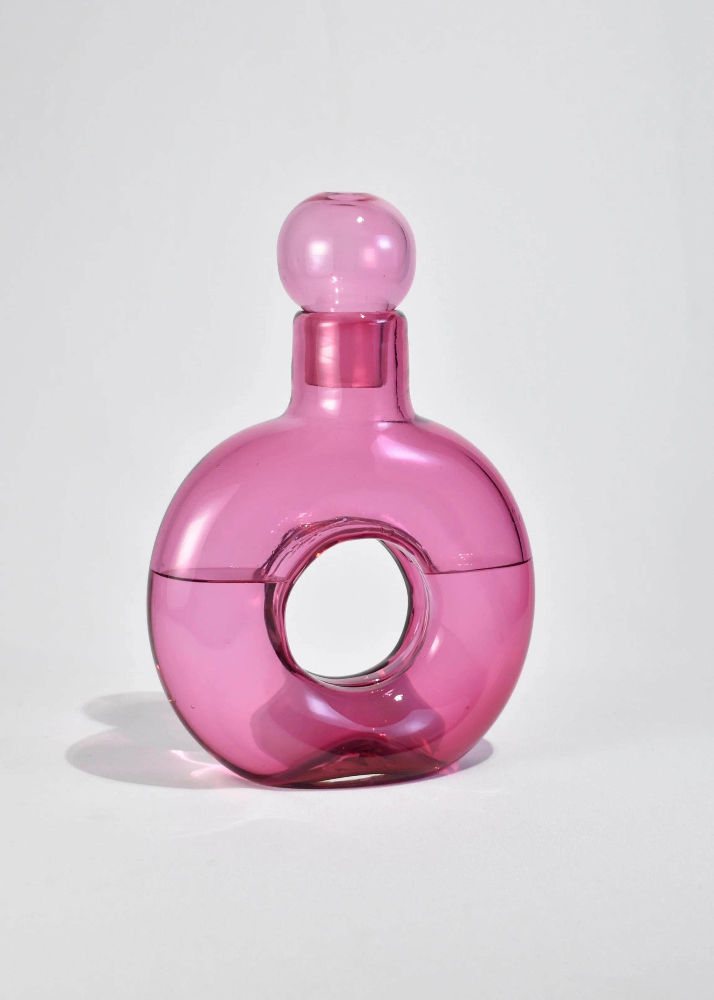 Hand-Crafted Stella Decanter in Ruby