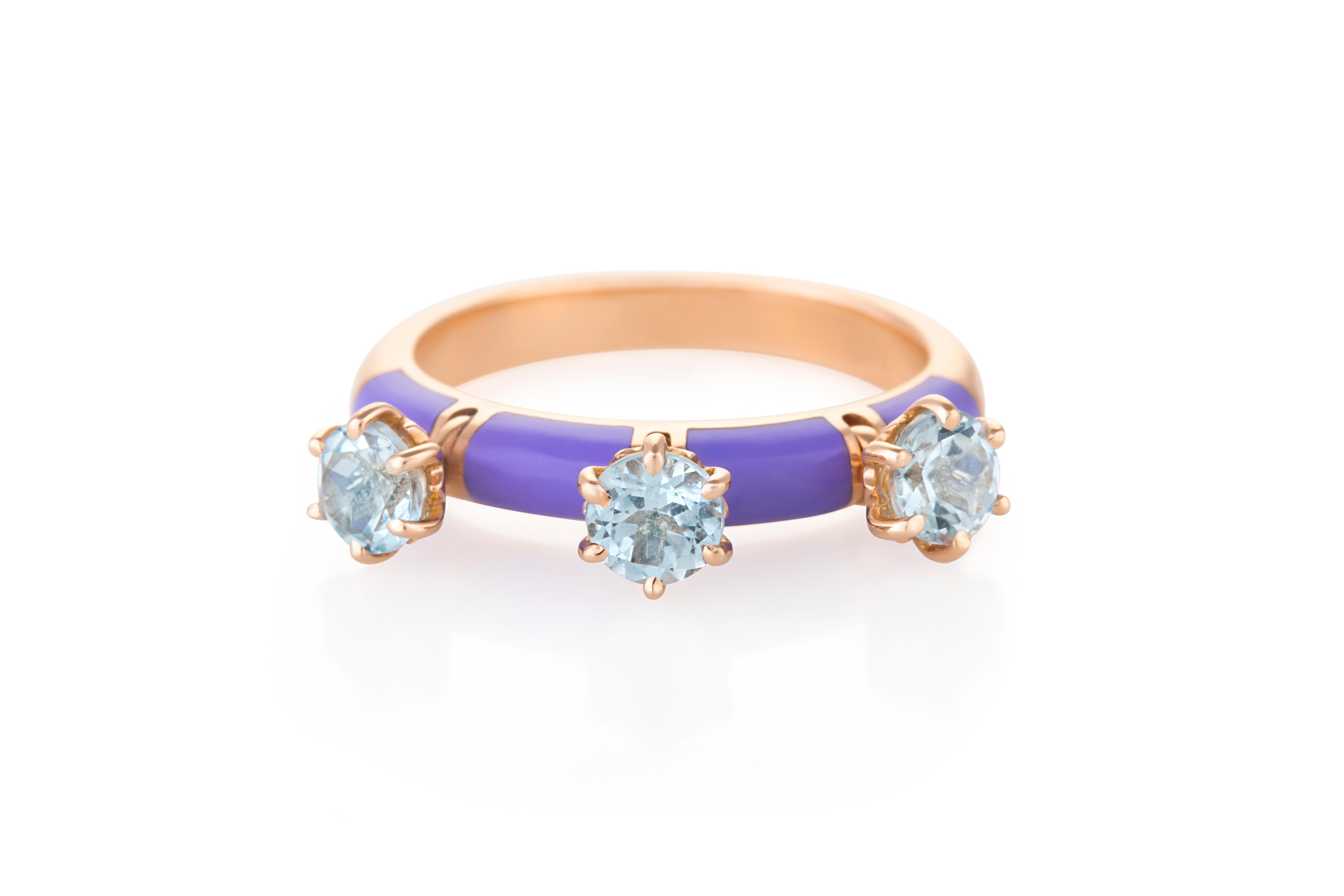 For Sale:  Stella Divina Purple Ring by Joanna Achkar 2