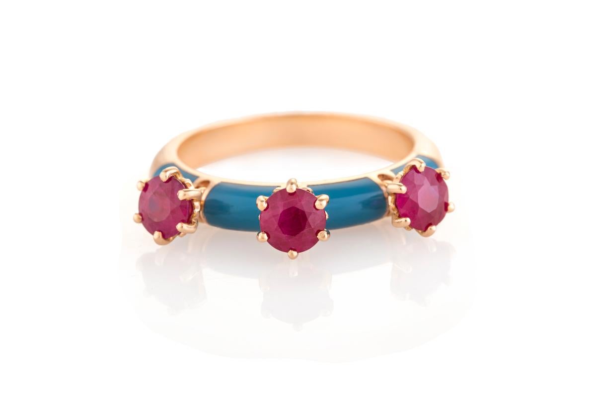 For Sale:  Stella Divina Stone Blue Ring by Joanna Achkar 2