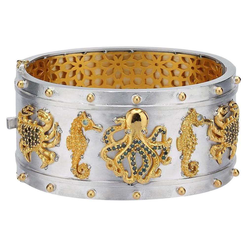 Bracciale Stella Flame Coastal "Souvenir" 18 carati, bronzo, sterlina e diamanti