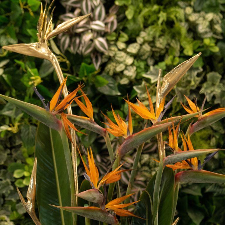 Stella IV - Vase en marbre vert forêt avec sculptures florales en laiton en vente 5