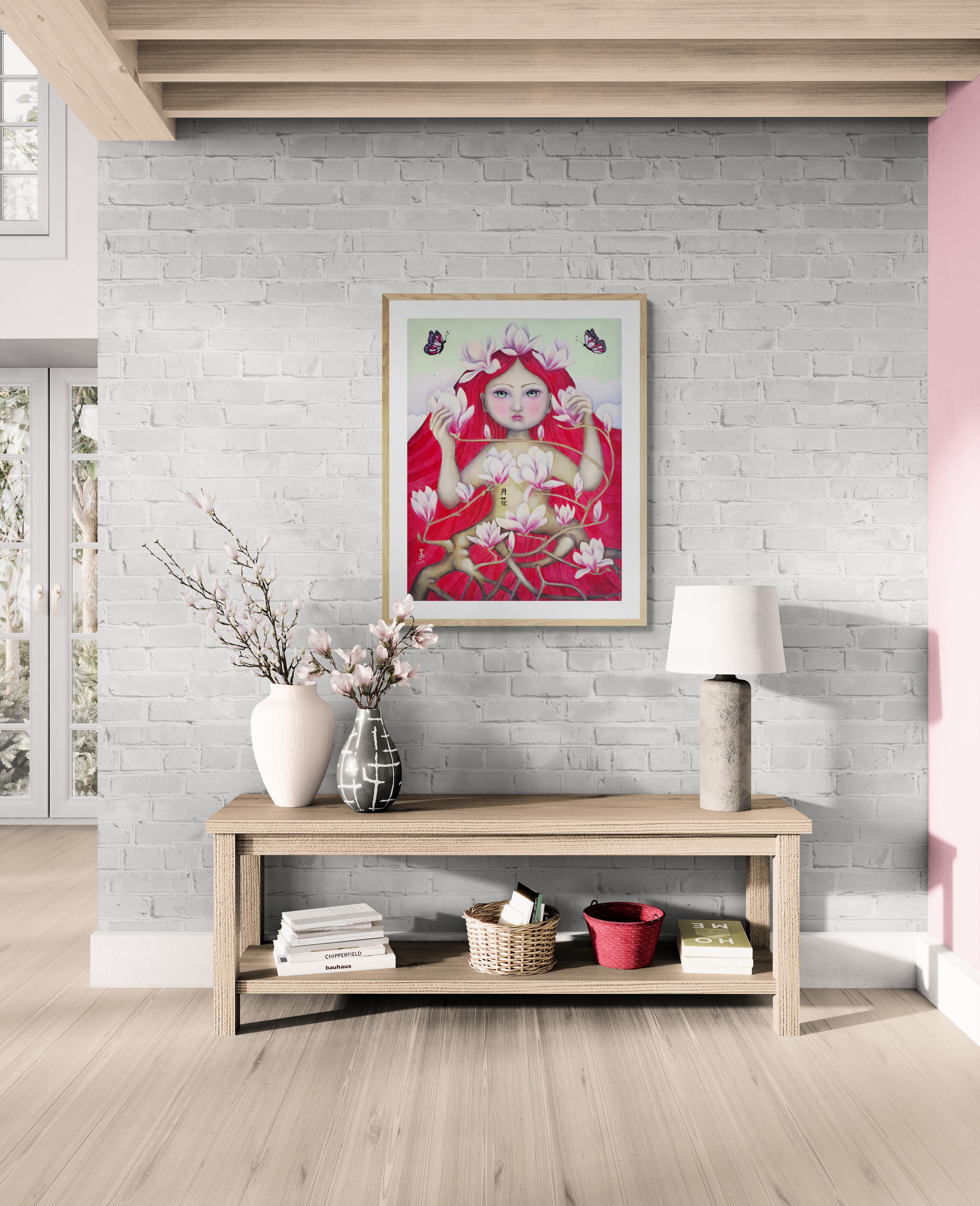 Bloom (Ölmalerei, Symbolistisch, Antike Kulturen, Pop, Surreal, ~47% OFF) (Surrealismus), Painting, von Stella Jae
