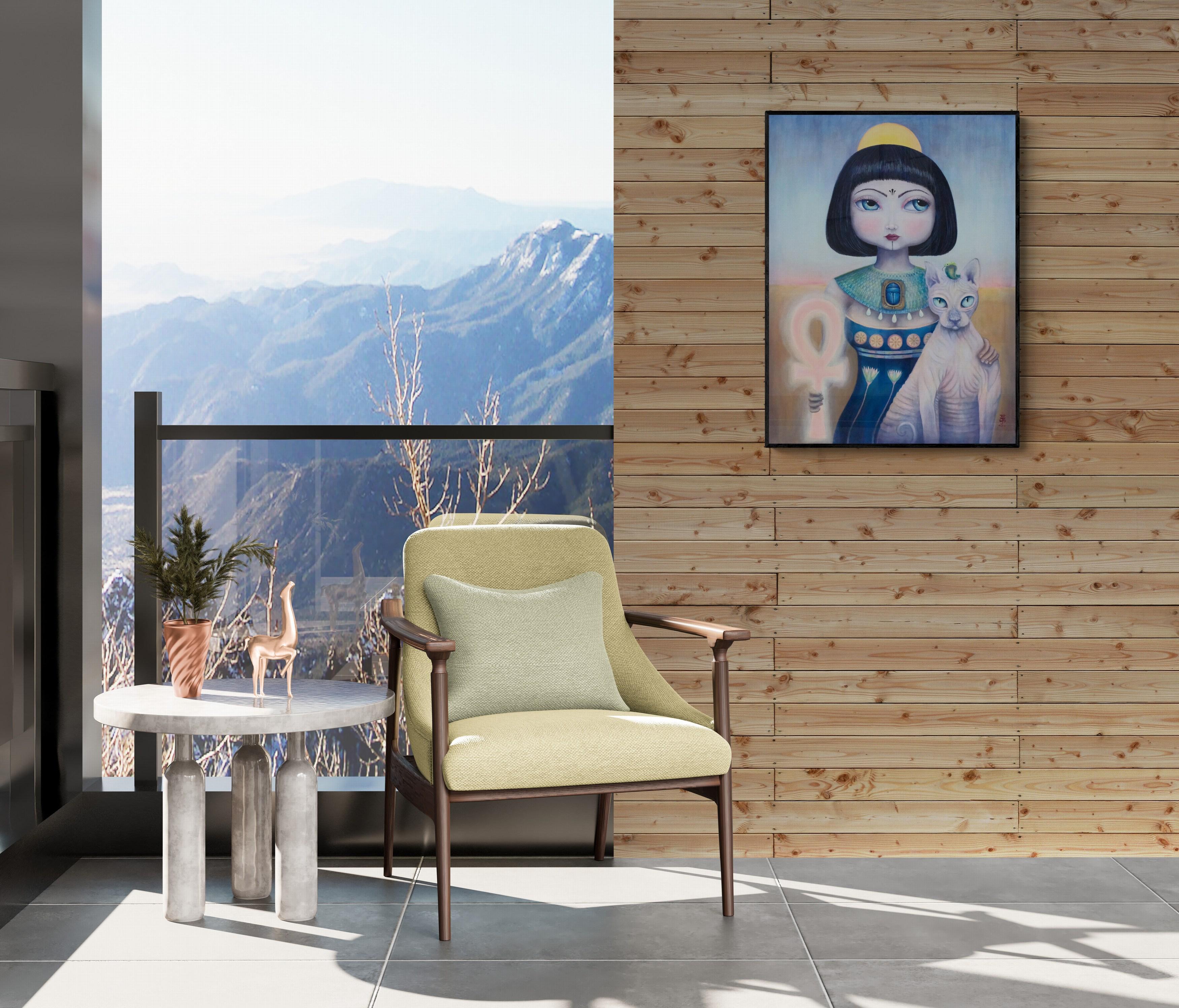 Cleopatra (Pittura a olio, Simbolista, Culture antiche, Pop, Surreale, ~40% OFF) - Painting di Stella Jae