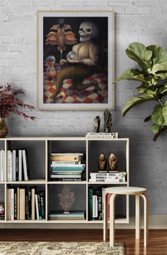 El Santo de la Muerte (Pittura a olio, Simbolista, Morte, Surreale, ~40% OFF)