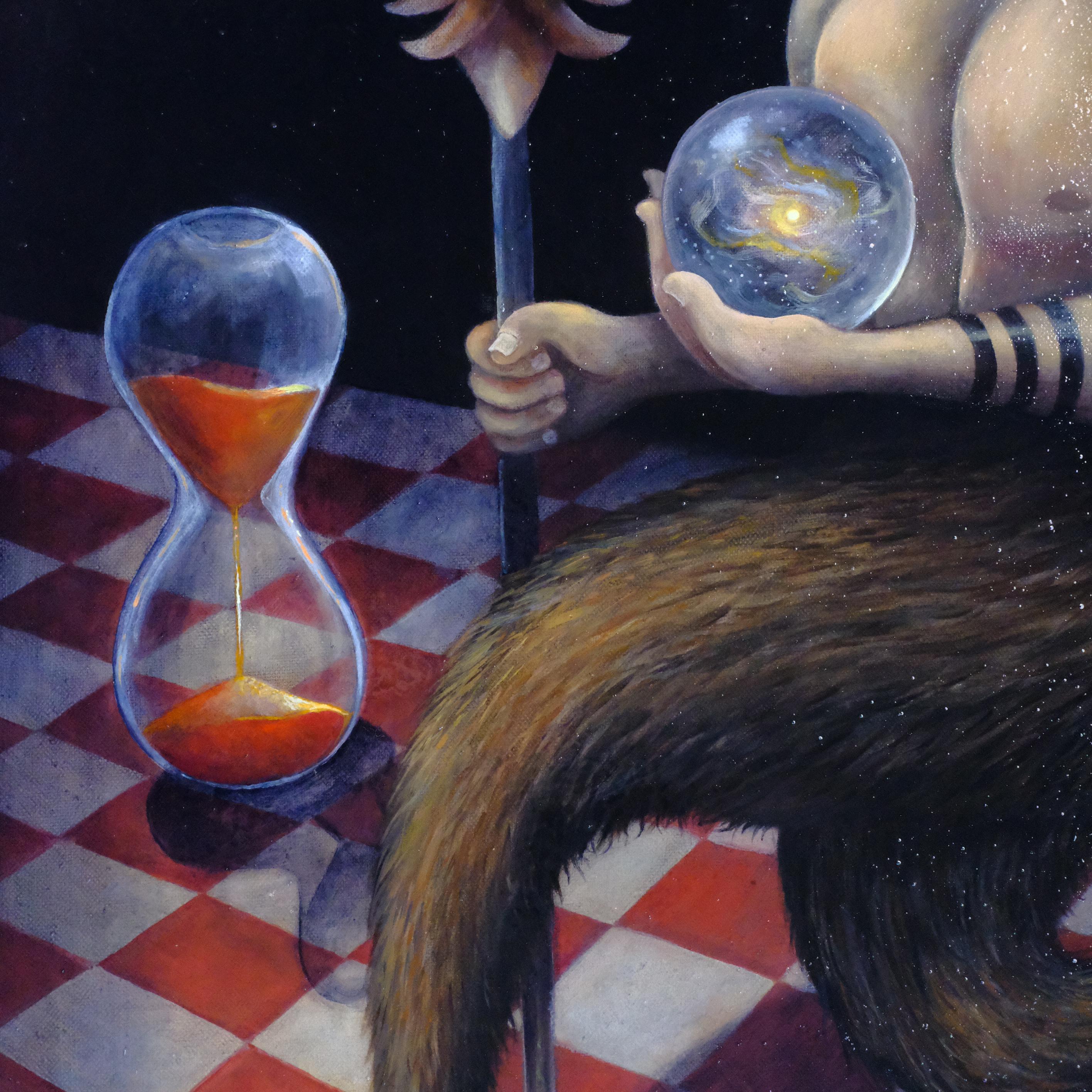El Santo de la Muerte (Pintura al Óleo, Simbolista, Muerte, Surrealista, ~40% DESCUENTO) en venta 2