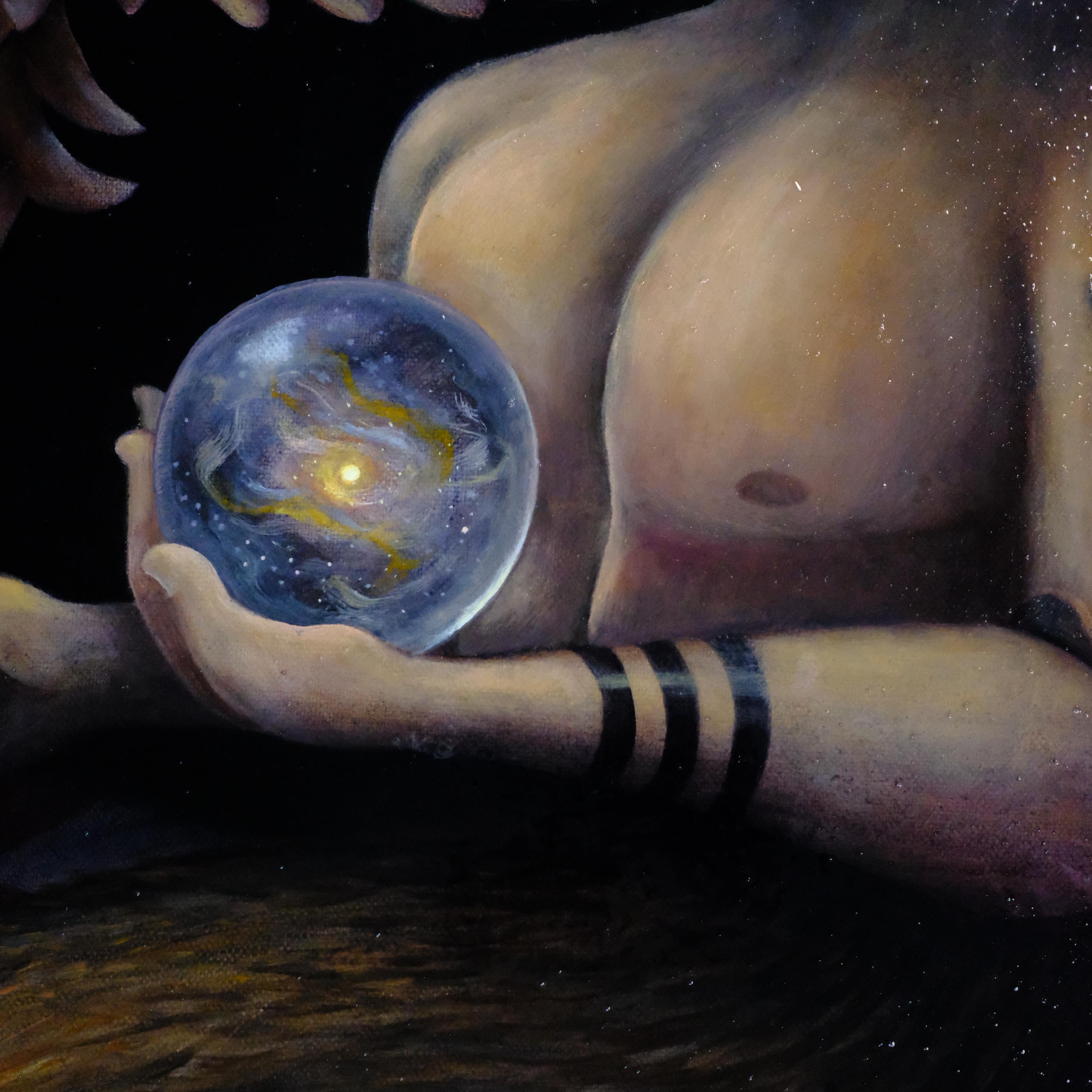 El Santo de la Muerte (Pintura al Óleo, Simbolista, Muerte, Surrealista, ~40% DESCUENTO) en venta 5