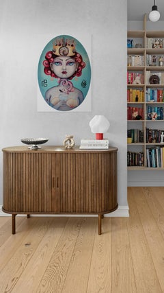 La Reine (Oil Painting, Symbolist, Portrait)