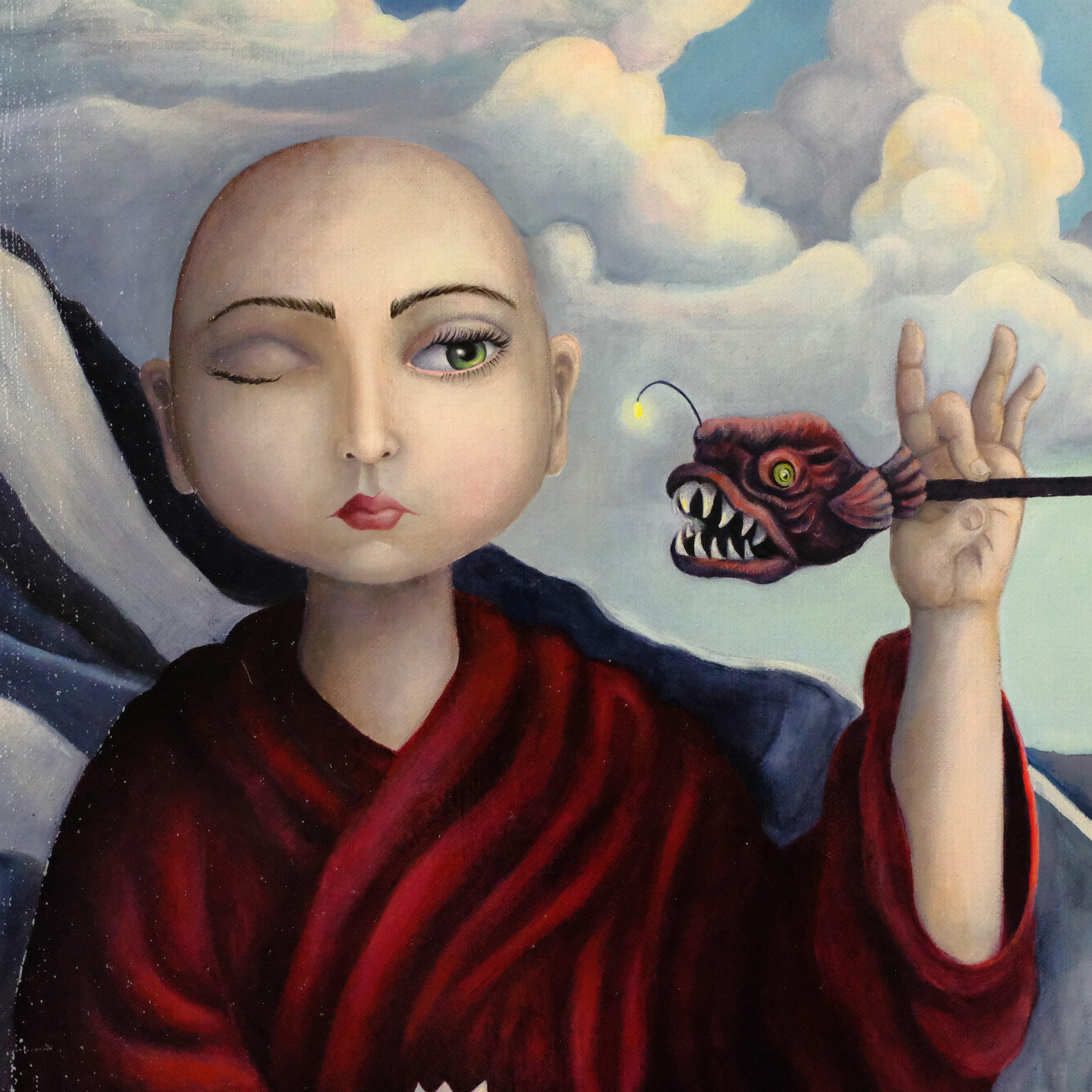 Quietud (Pintura al óleo, Simbolista, Culturas antiguas, Pop, Surrealista, ~47% DESCUENTO) en venta 2