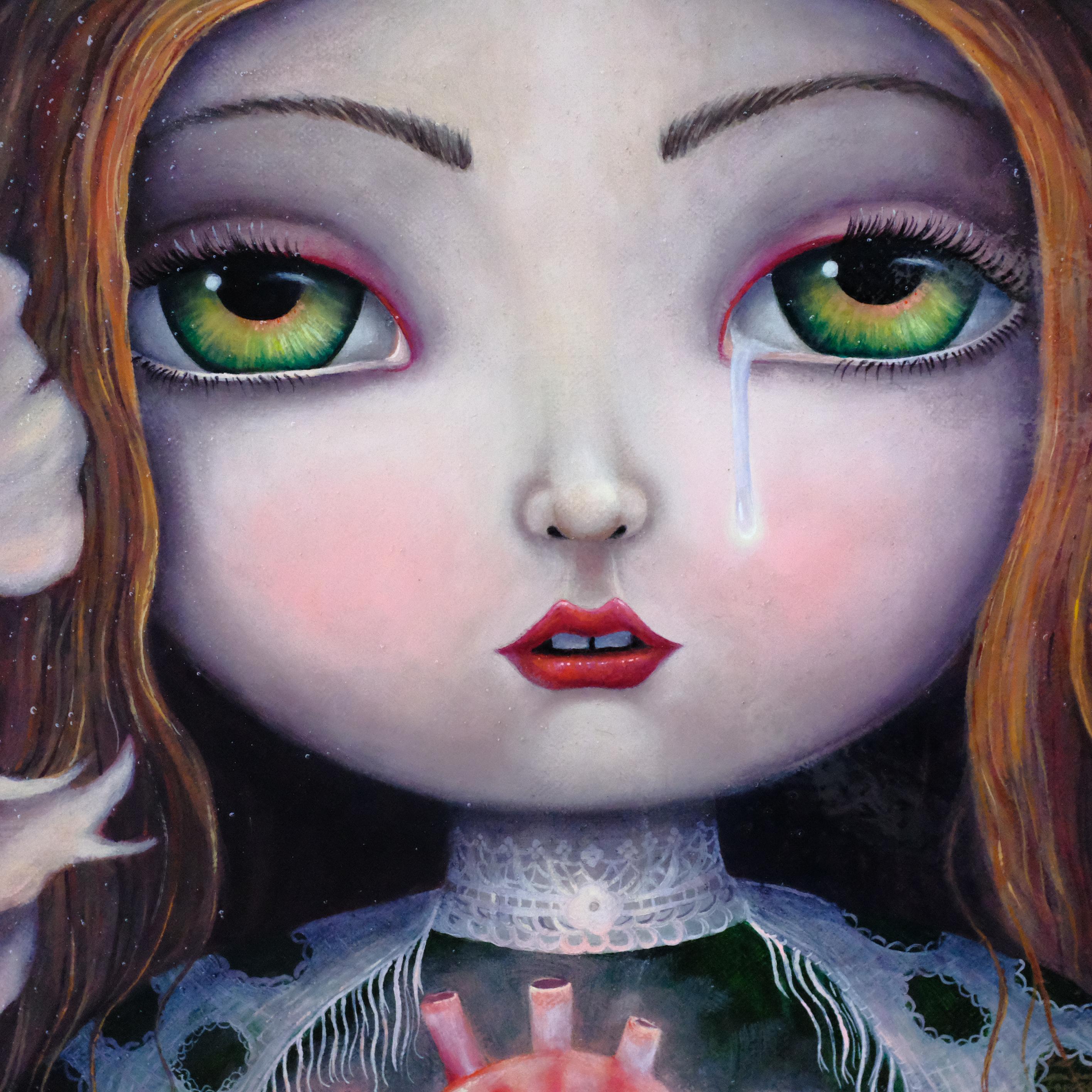 Xin (Ölgemälde, Symbolist, Herz, Contemporary Pop, Surreal, ~40% OFF) im Angebot 1
