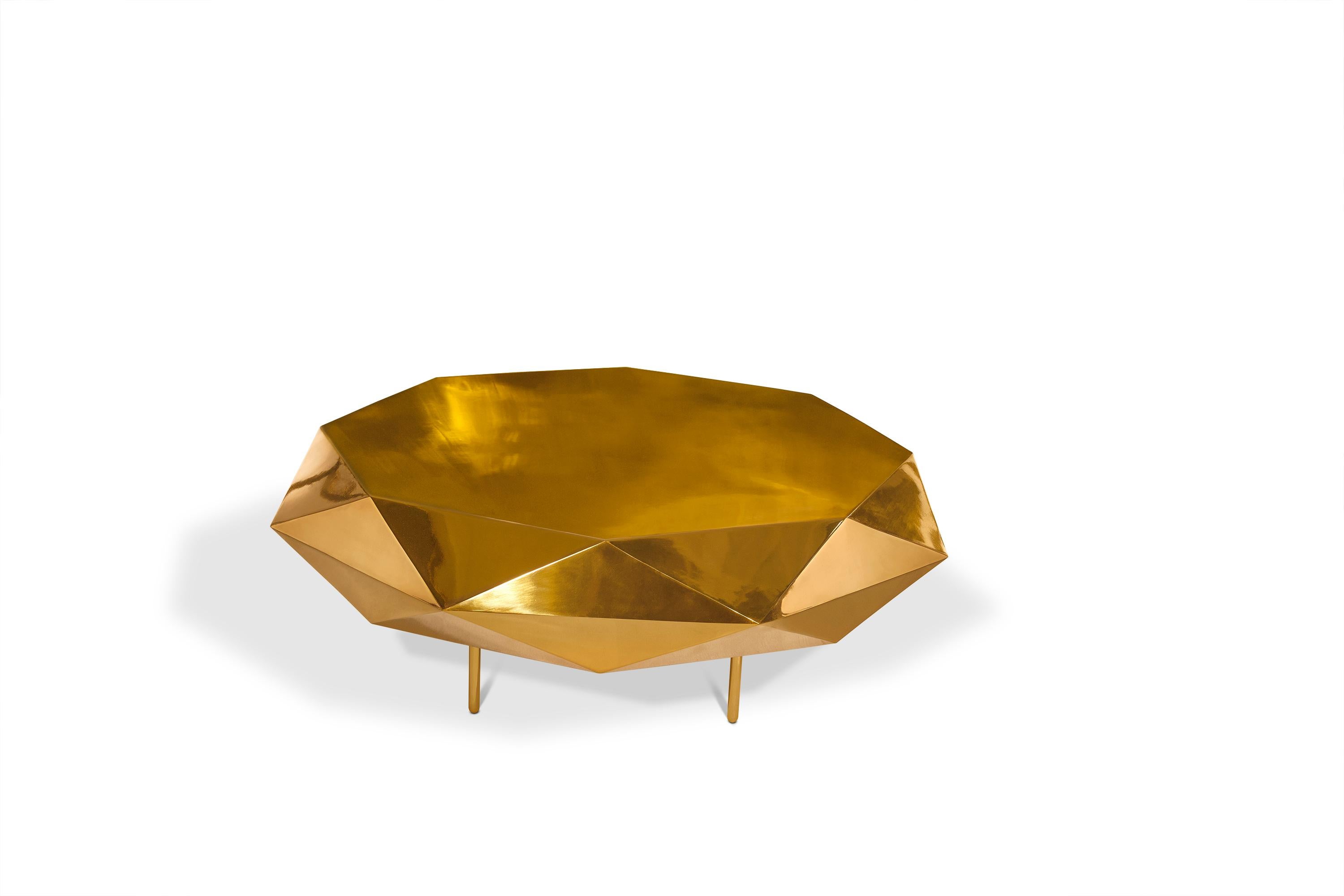 Indian Stella Large Coffee Table Gold by Nika Zupanc For Sale
