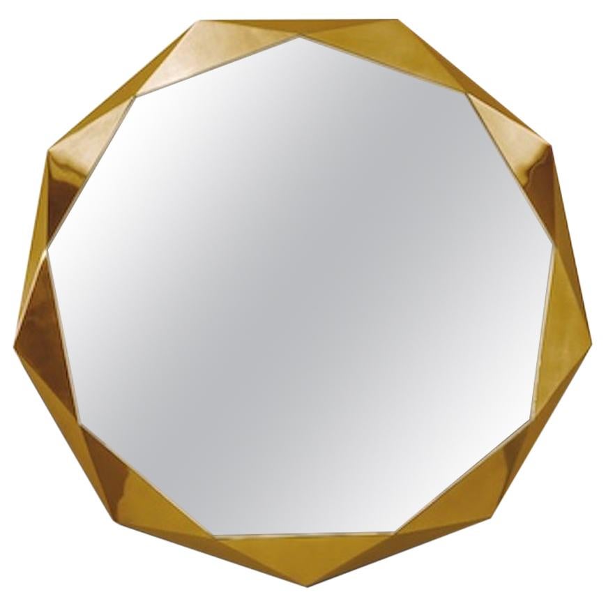 Stella Large Wall Console Mirror Gold by Nika Zupanc For Sale