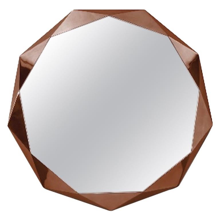 Stella Large Wall Console Mirror Rose Gold by Nika Zupanc For Sale at 1stDibs