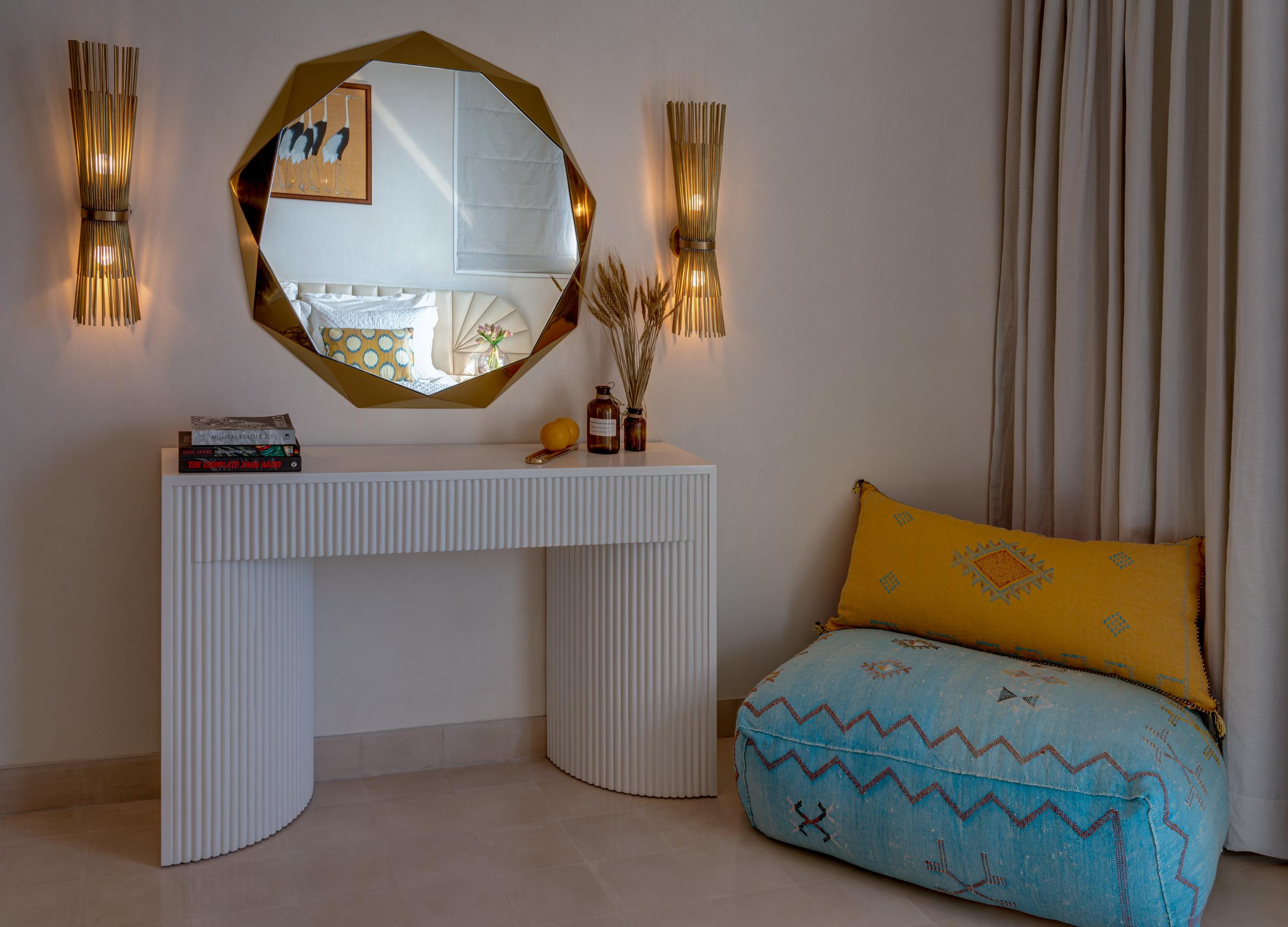 Stella Large Wall Console Mirror Gold by Nika Zupanc is a gorgeous mirror with starry edges in rose gold or gold. A statement piece in any interior space.

Nika Zupanc, a strikingly renowned Slovenian designer, never shies away from redefining the
