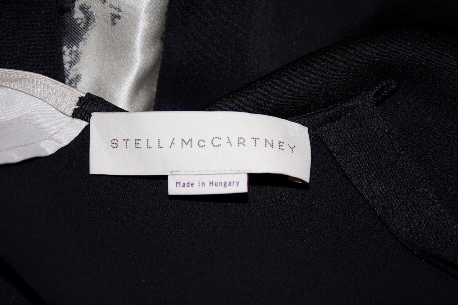 Black Stella Mc Cartney Silk Tree Print Dress For Sale