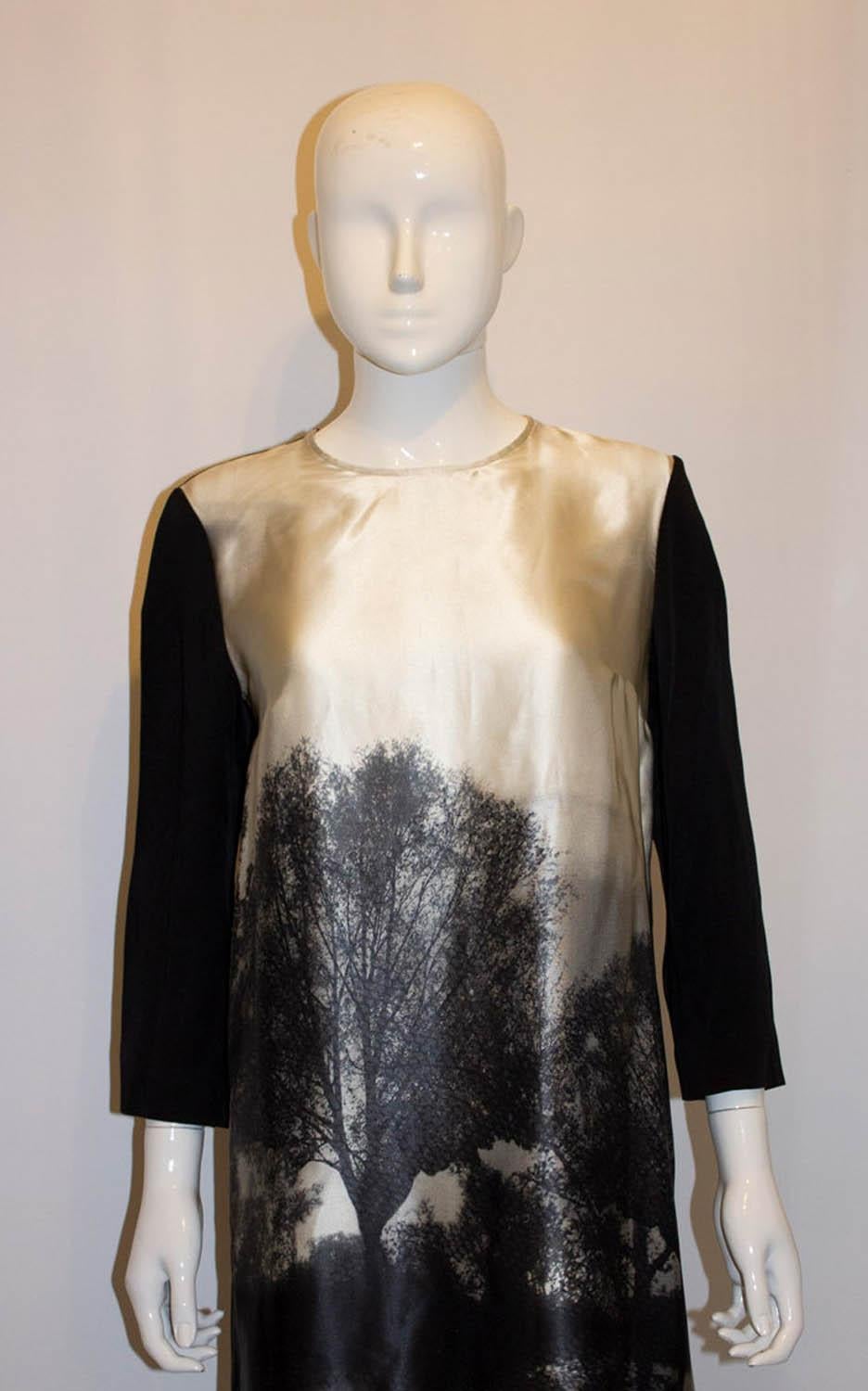 Women's Stella Mc Cartney Silk Tree Print Dress For Sale