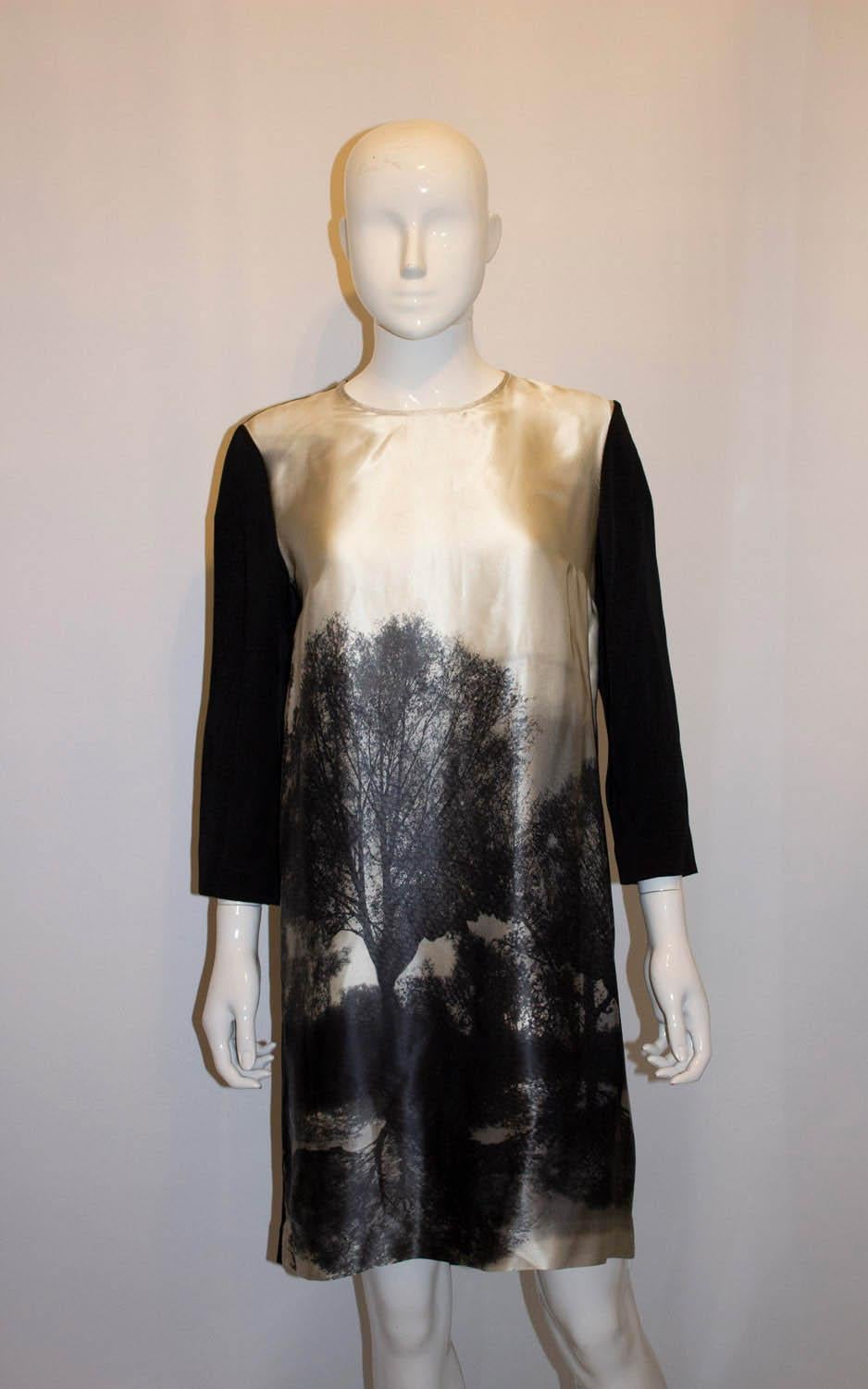 Stella Mc Cartney Silk Tree Print Dress For Sale 1