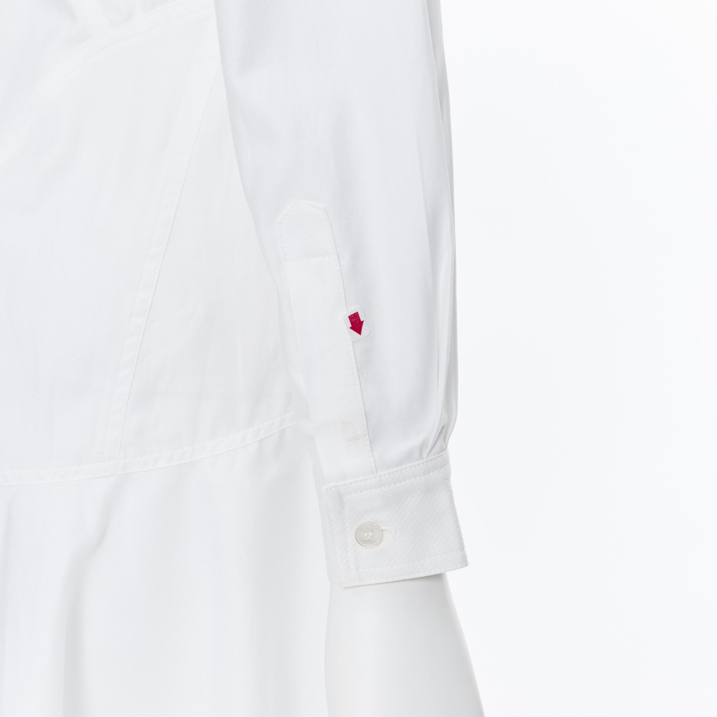 STELLA MCCARTNEY 100% cotton white contour panel fit flared dress IT36 XS 4