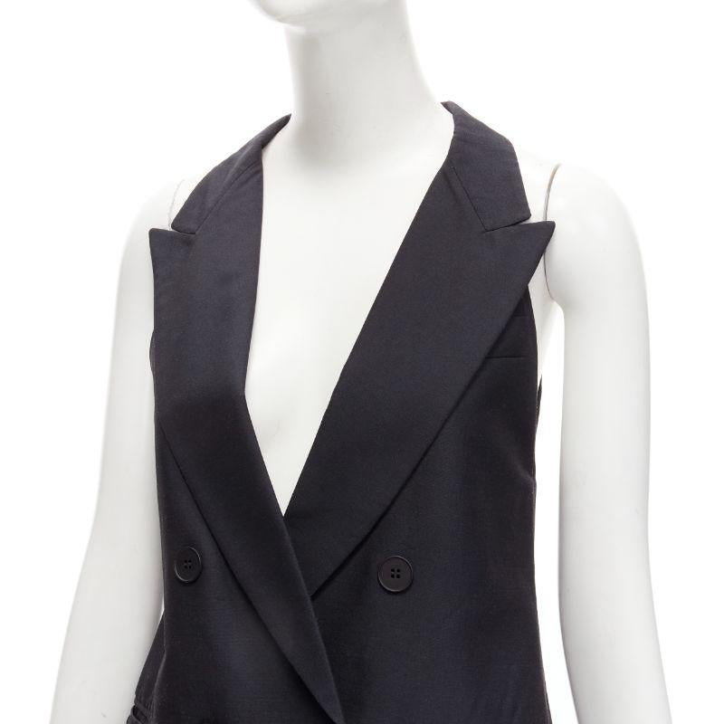 STELLA MCCARTNEY 100% silk black double breasted halter neck tux top IT36 XXS
Reference: YNWG/A00145
Brand: Stella McCartney
Designer: Stella McCartney
Collection: 2010
Material: Silk
Color: Black
Pattern: Solid
Closure: Button
Lining: Fabric
Extra