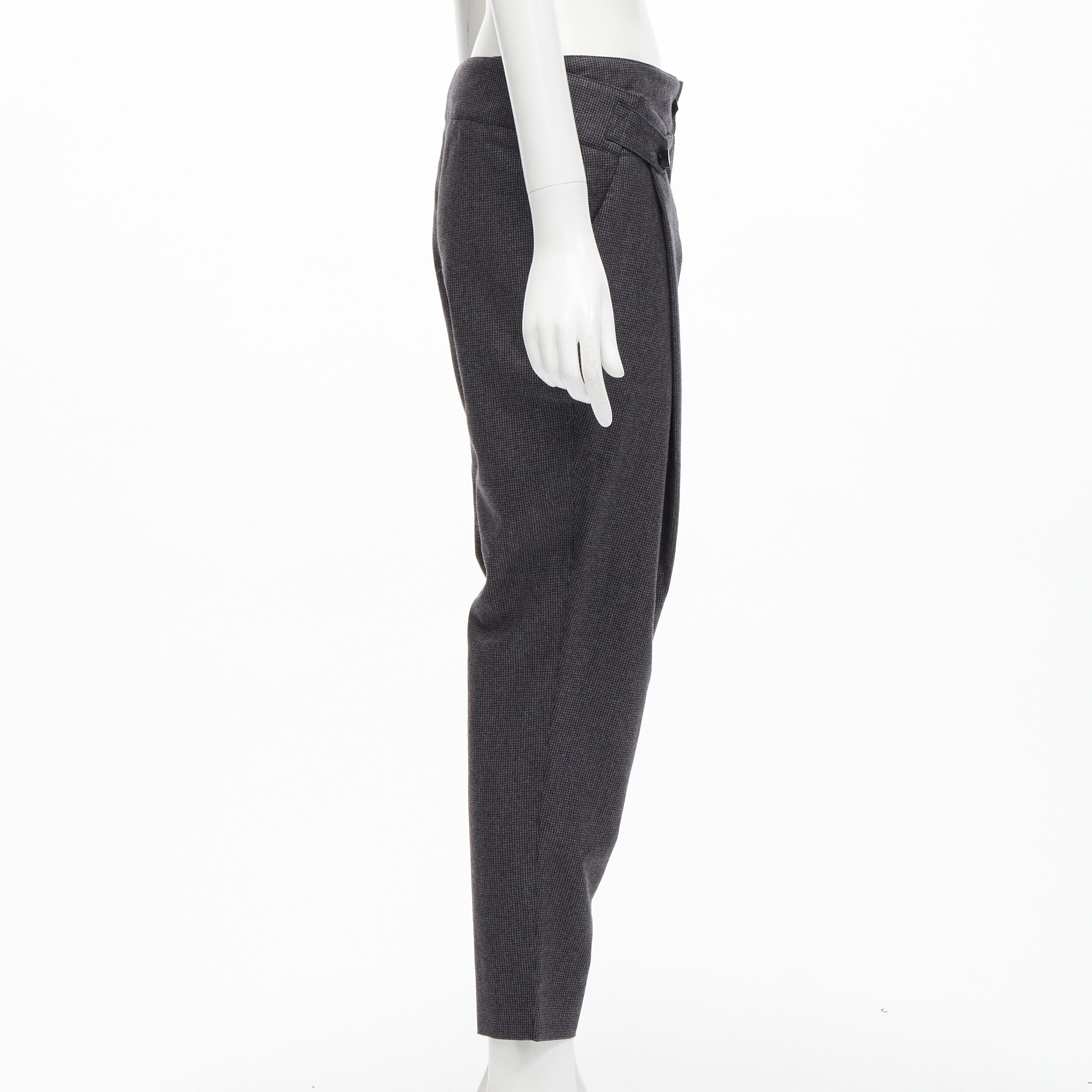STELLA MCCARTNEY 100% lana grigio pied de poule strutturale  pantaloni IT38 XS In condizioni ottime in vendita a Hong Kong, NT