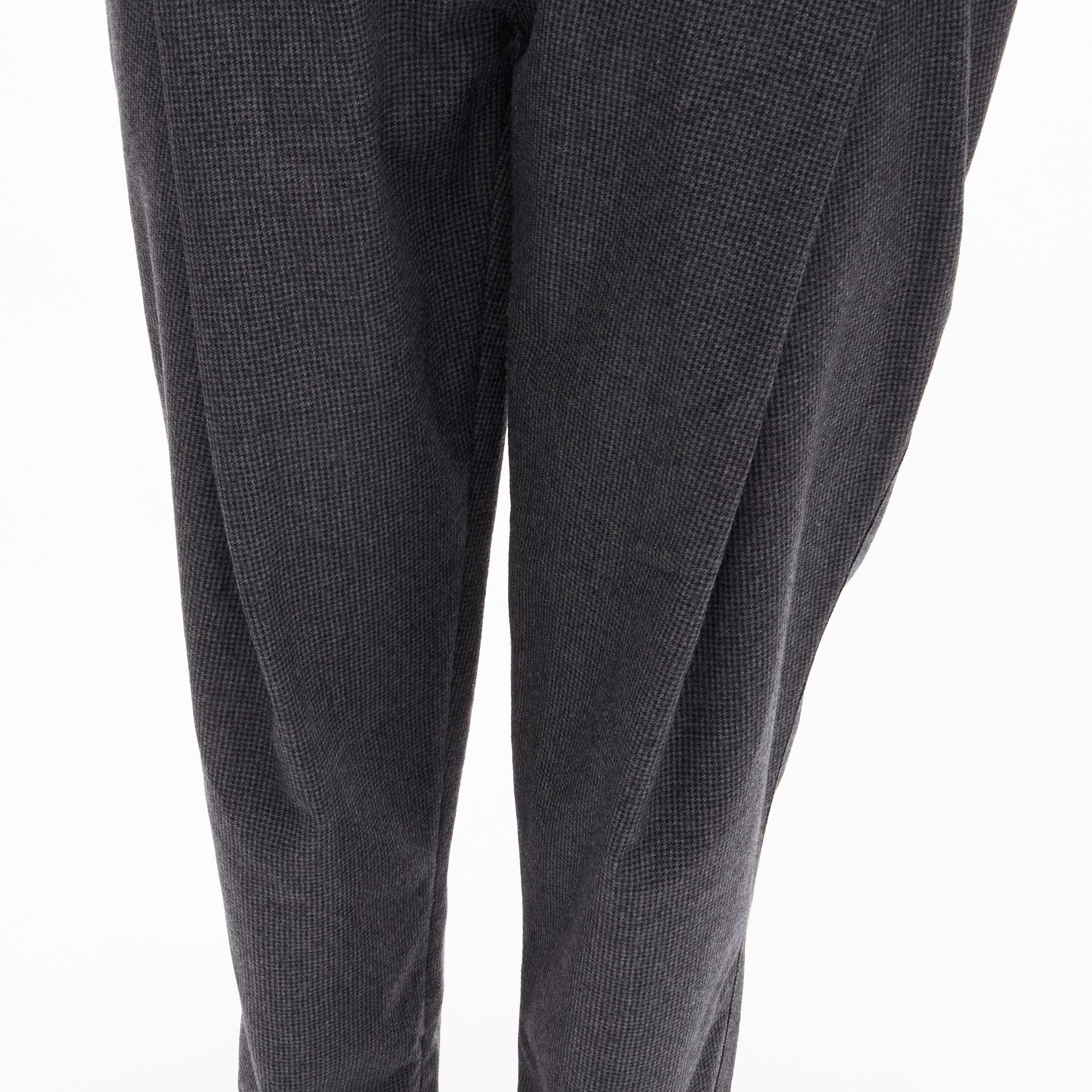 STELLA MCCARTNEY 100% lana grigio pied de poule strutturale  pantaloni IT38 XS in vendita 2