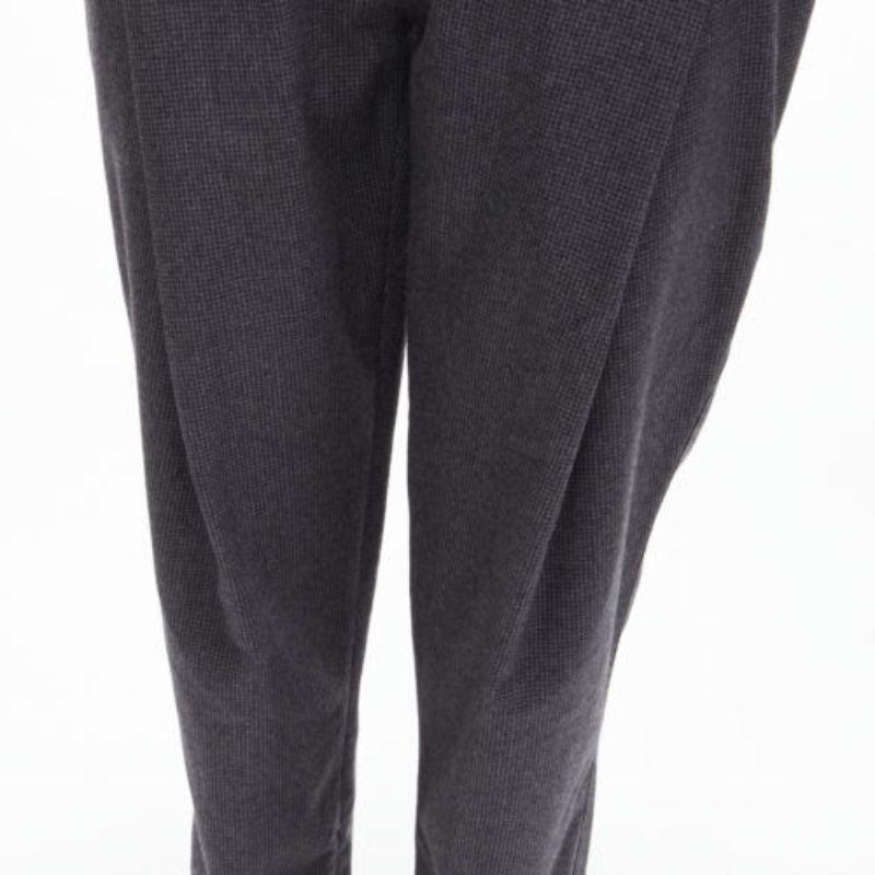 STELLA MCCARTNEY 100% wool grey houndstooth structural pleat  pants IT38 XS For Sale 2
