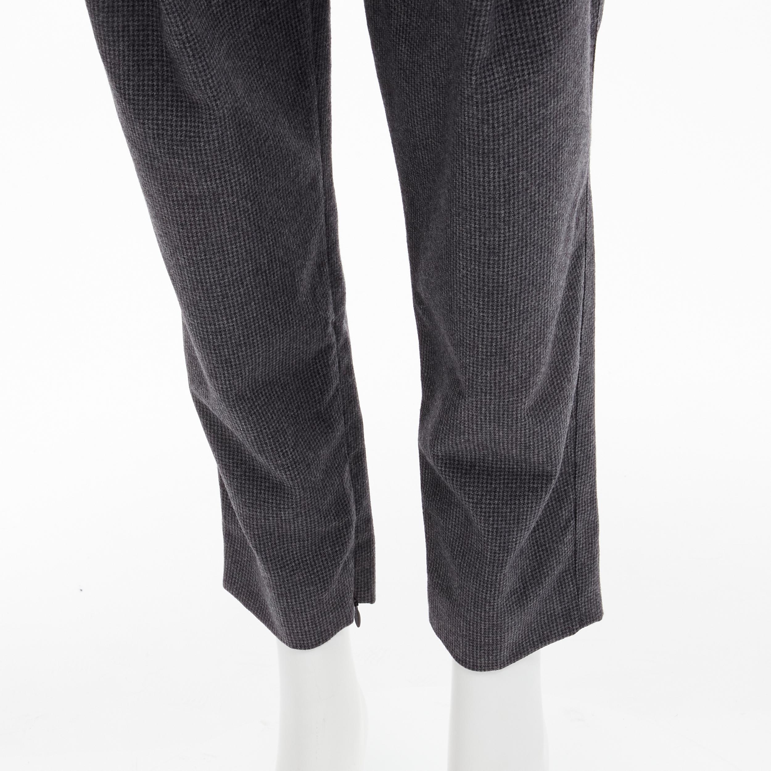 STELLA MCCARTNEY 100% lana grigio pied de poule strutturale  pantaloni IT38 XS in vendita 3