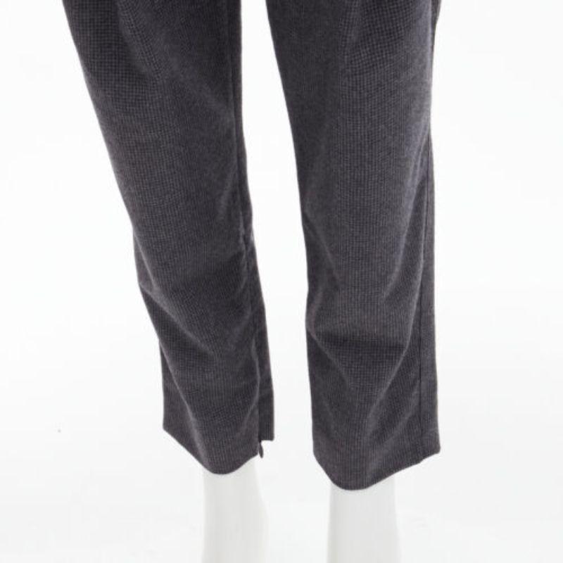 STELLA MCCARTNEY 100% wool grey houndstooth structural pleat  pants IT38 XS For Sale 3