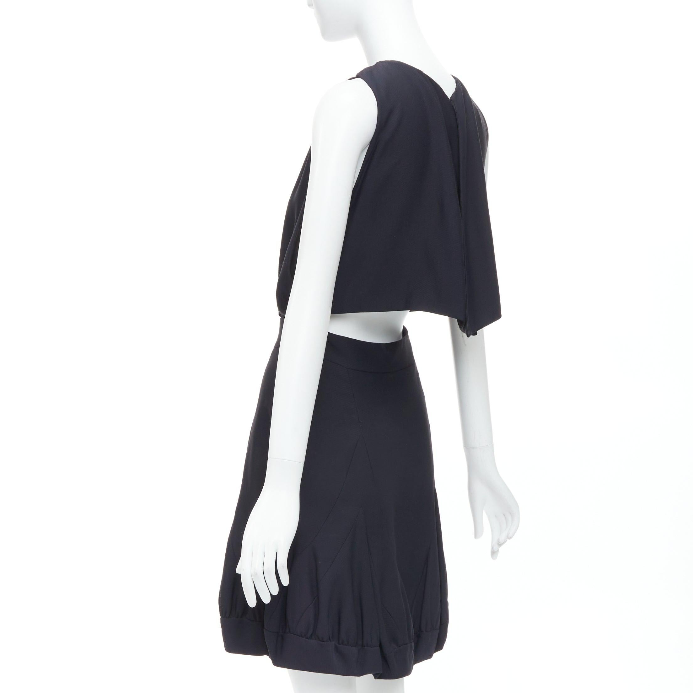 STELLA MCCARTNEY 2005 black backless cutout crew neck dress IT40 S 2
