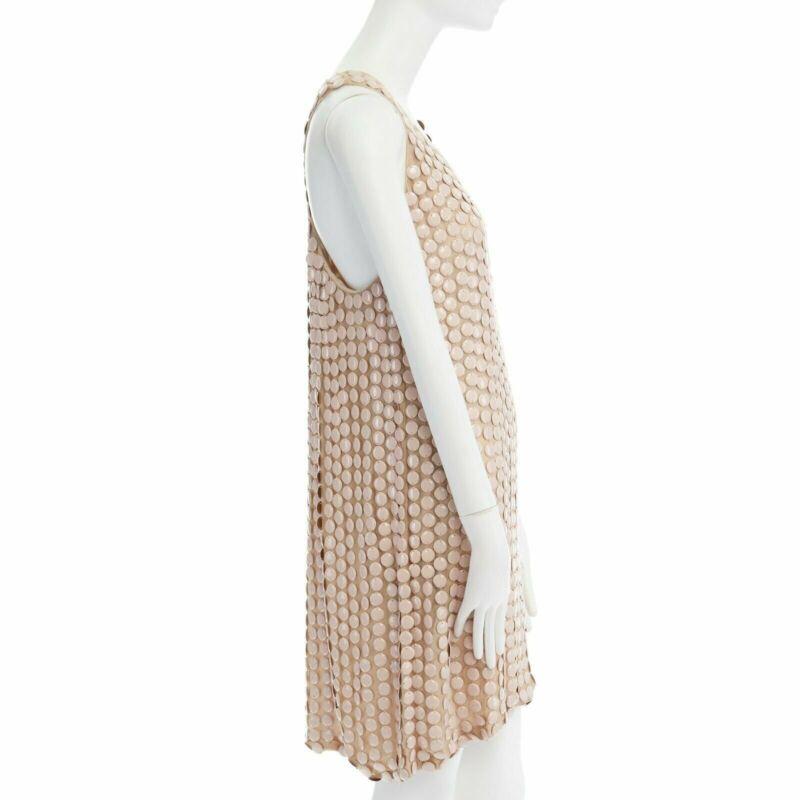 STELLA MCCARTNEY 2005 pink metal paillettes racer back mini dress IT42 M In Fair Condition For Sale In Hong Kong, NT