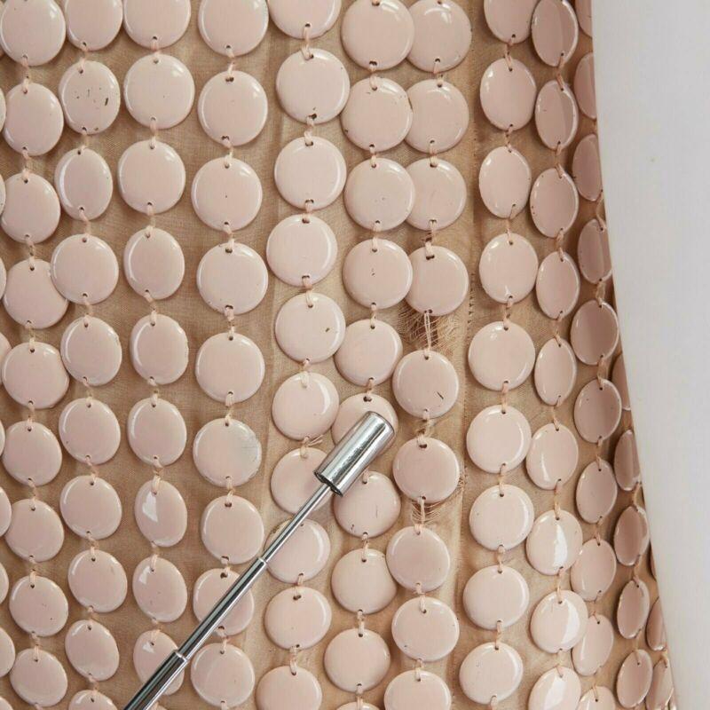 STELLA MCCARTNEY 2005 pink metal paillettes racer back mini dress IT42 M For Sale 3