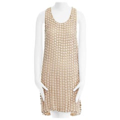 STELLA MCCARTNEY 2005 pink metal paillettes racer back mini dress IT42 M