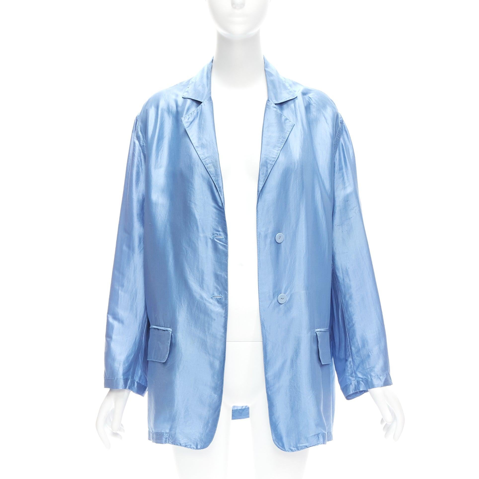 Bleu STELLA MCCARTNEY, veste bleue à épaules dénudées et à 100 % soie, taille IT 36 XXS, 2007 en vente
