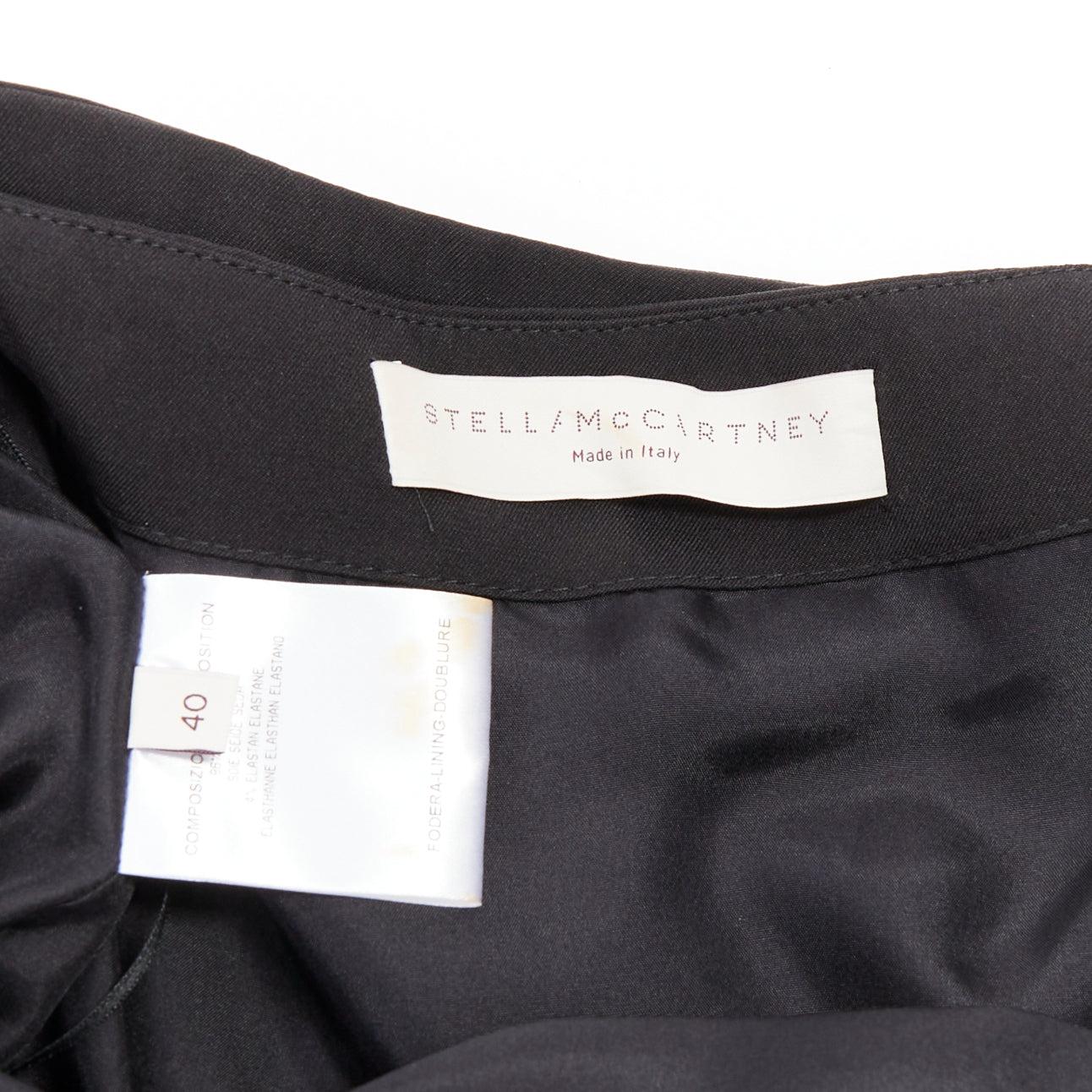 STELLA MCCARTNEY 2008 black silk intrecciato woven open back dress IT40 S For Sale 3