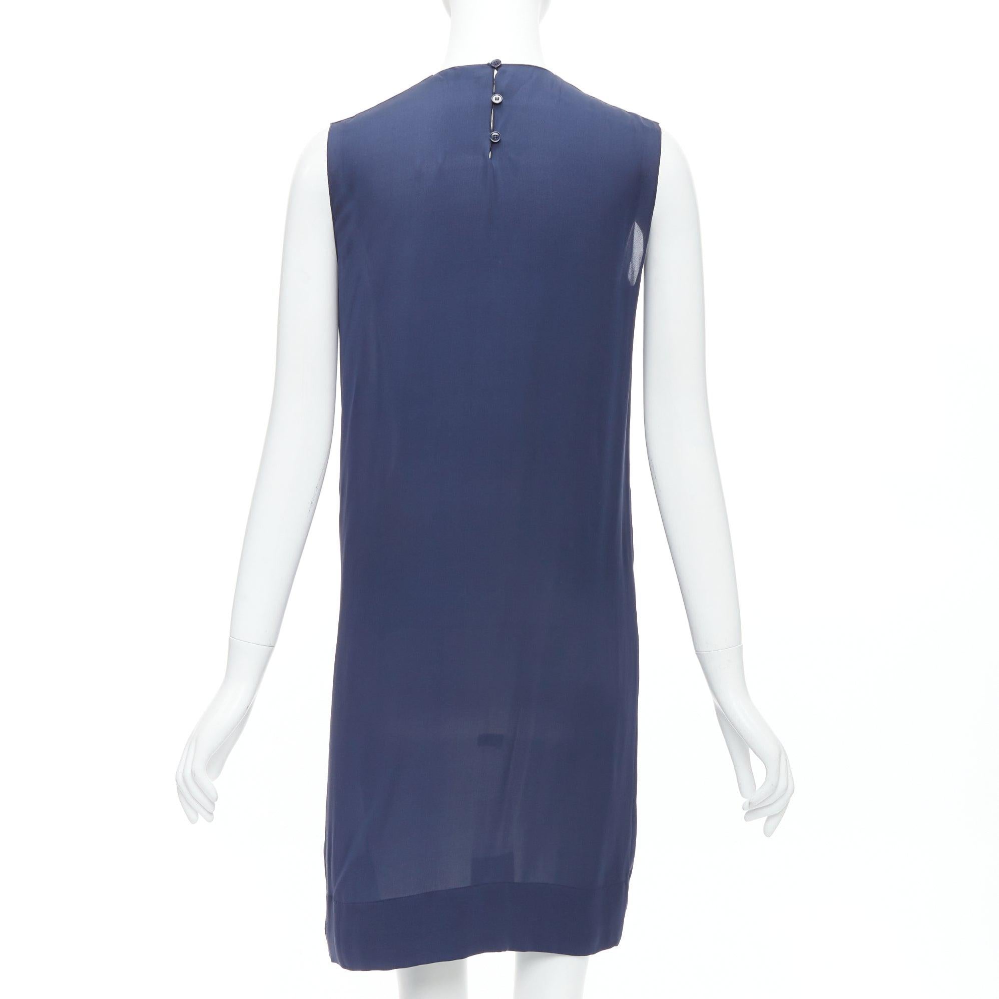 Donna Stella McCartney 2008, abito a turni in 100% seta con collo a fiocco IT38 XS in vendita