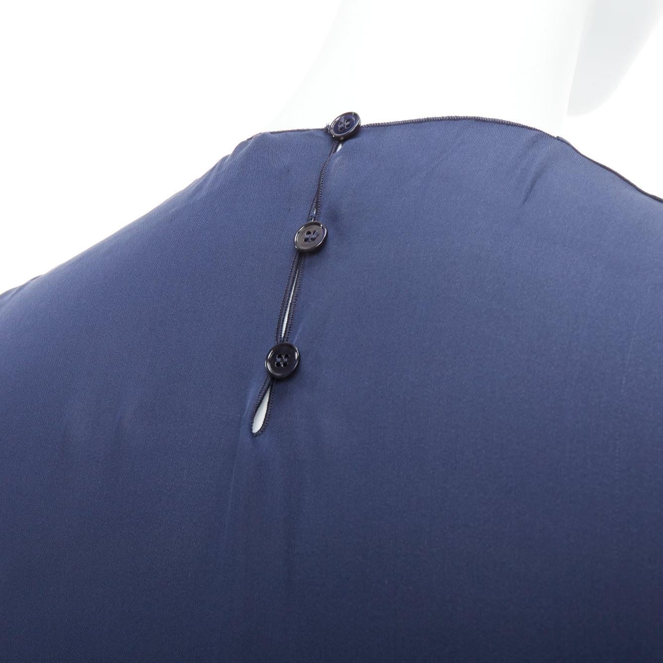 Stella McCartney 2008, abito a turni in 100% seta con collo a fiocco IT38 XS in vendita 2