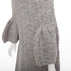 STELLA MCCARTNEY 2009 alpaca flax blend chunky knit hooded cardigan IT36 XXS