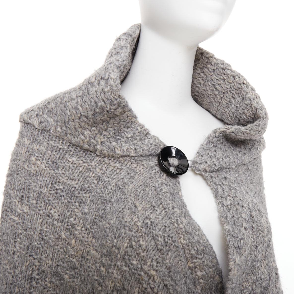 Stella McCartney 2009 - Cardigan à capuche en alpaga et lin tricoté IT36 XXS en vente 2