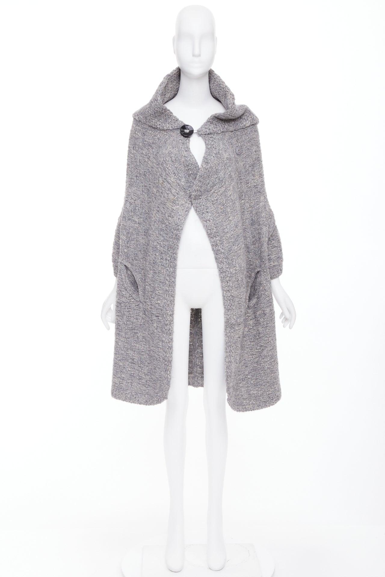 Stella McCartney 2009 - Cardigan à capuche en alpaga et lin tricoté IT36 XXS en vente 4