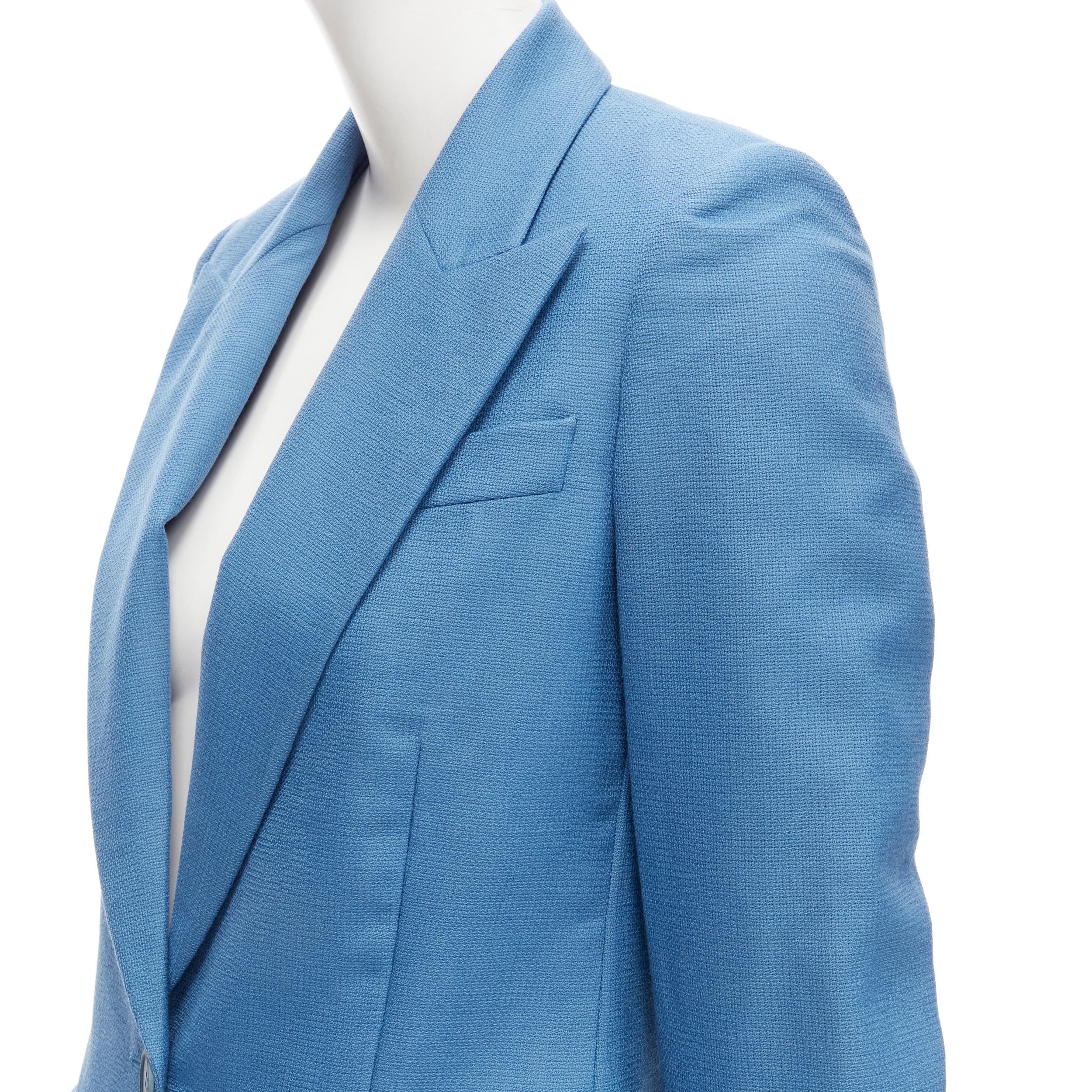 STELLA MCCARTNEY 2010 blue 100% wool rubberised buttons blazer jacket IT36 XXS
Reference: YNWG/A00161
Brand: Stella McCartney
Designer: Stella McCartney
Collection: 2010
Material: Wool
Color: Blue
Pattern: Solid
Closure: Button
Lining: Fabric
Extra