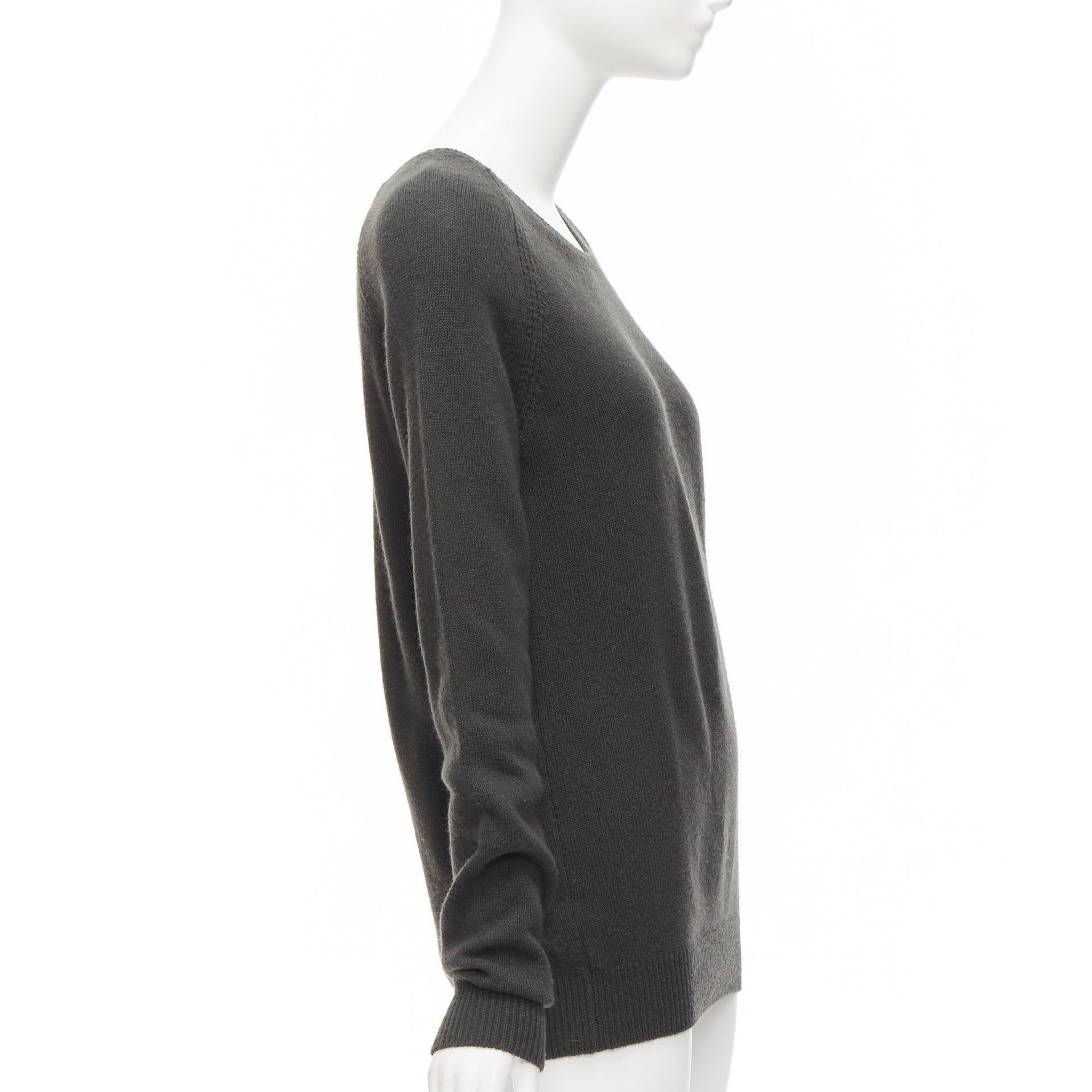 Women's STELLA MCCARTNEY 2010 charcoal virgin wool cashmere raglan sweater IT38 XS For Sale