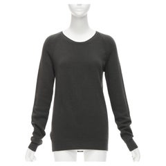 STELLA MCCARTNEY 2010 charcoal virgin wool cashmere raglan sweater IT38 XS