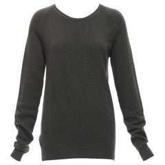 STELLA MCCARTNEY 2010 charcoal virgin wool cashmere raglan sweater IT38 XS