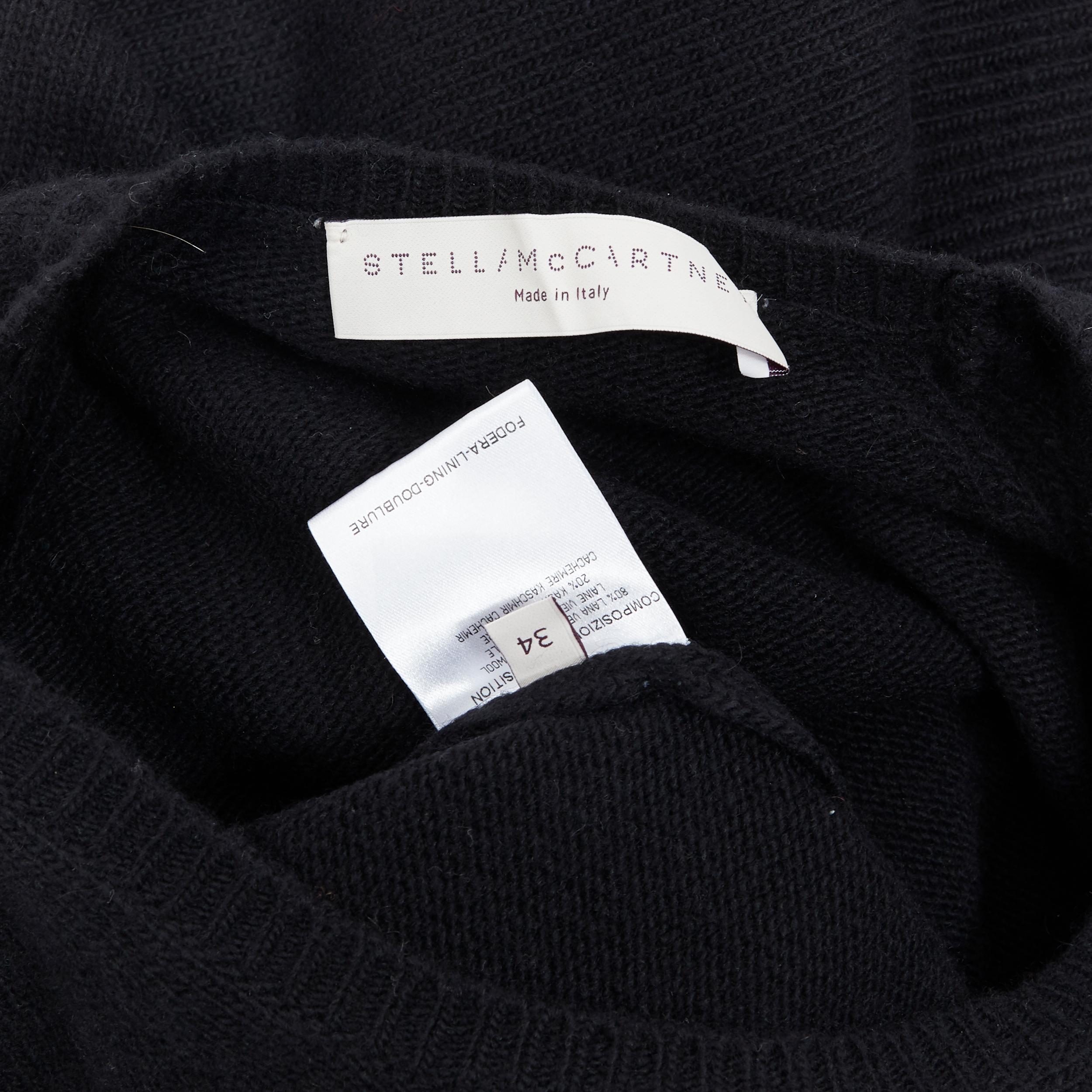 STELLA MCCARTNEY 2010 fleece wool cashmere blend long sleeve sweater IT34 XS 1