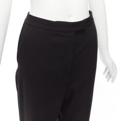 STELLA MCCARTNEY 2011 100% wool black high waist straight pants IT36 XXS