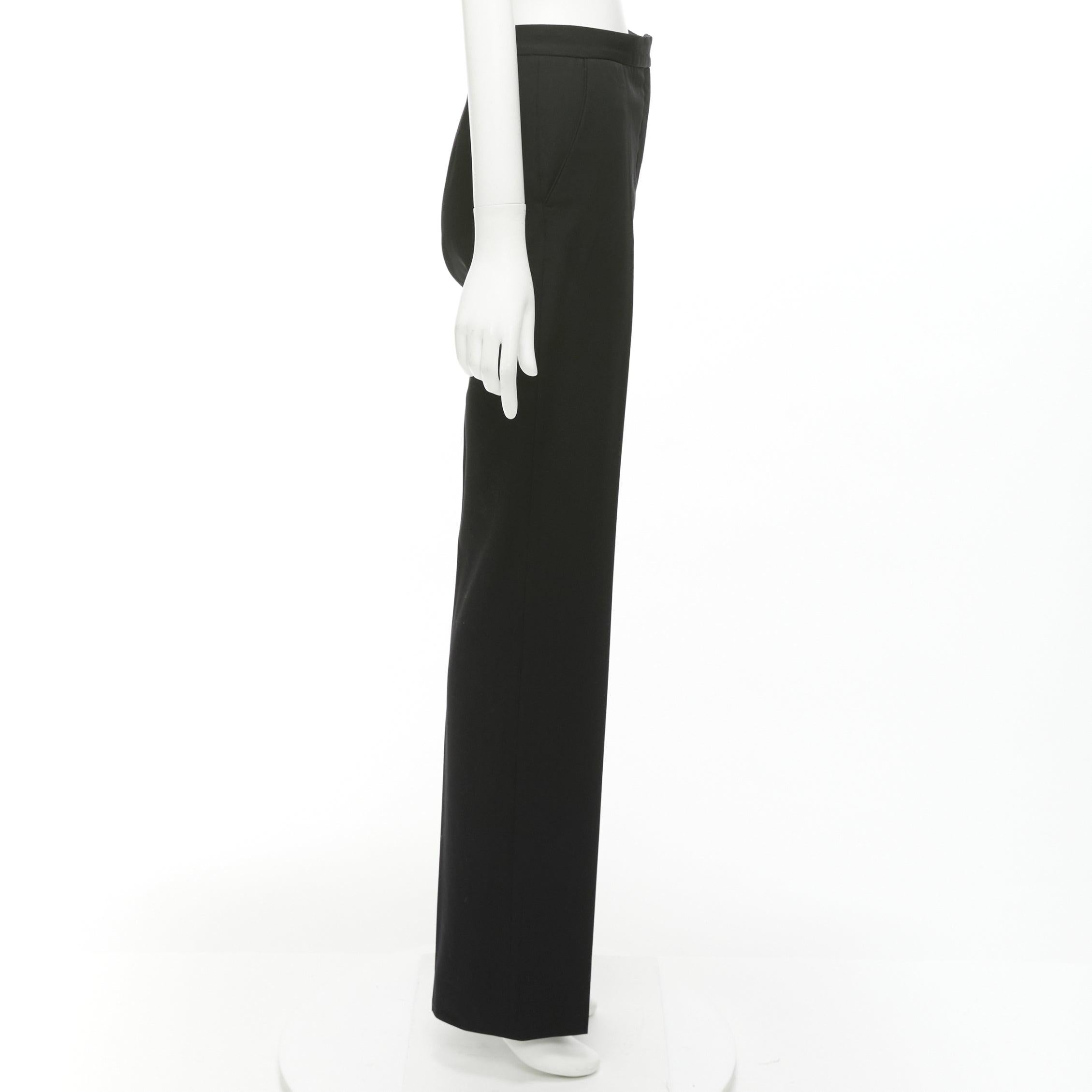 STELLA MCCARTNEY 2011 100% wool black high waist straight pants IT36 XXS In Fair Condition For Sale In Hong Kong, NT
