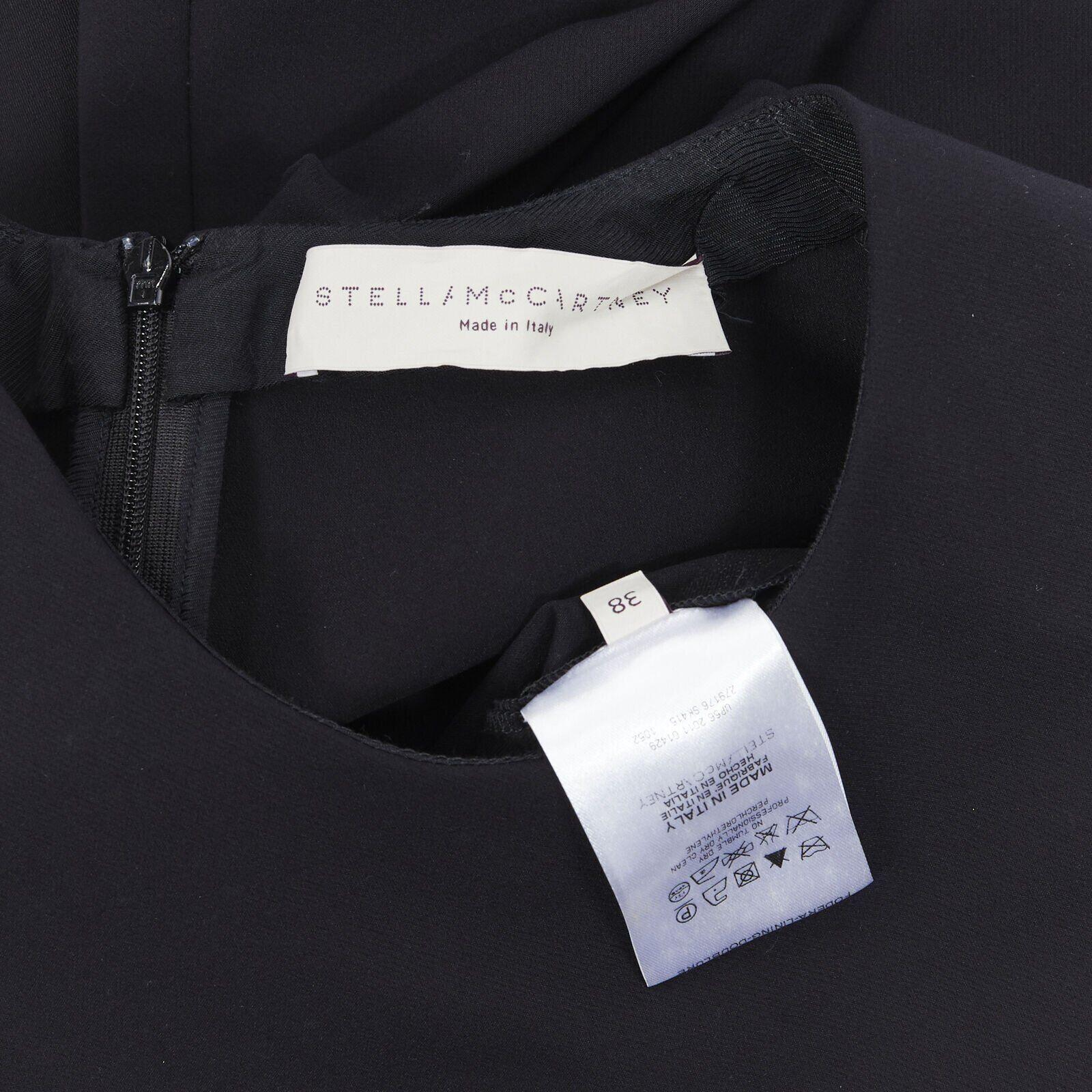 STELLA MCCARTNEY 2011 black sweetheart neckline seam peplum sleeveless top IT38 For Sale 5