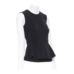 STELLA MCCARTNEY 2011 black sweetheart neckline seam peplum sleeveless top IT38